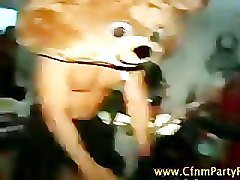 Naughty cfnm real babe gets a cumshot