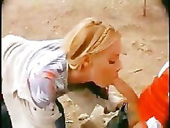 rubia en el campo