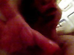 pov shower with sunglasses