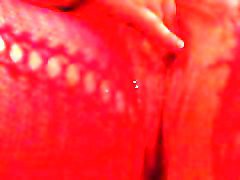 red bodystocking squirting