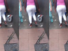 leggins blancos transparencia calzon bolitas negrita culazo
