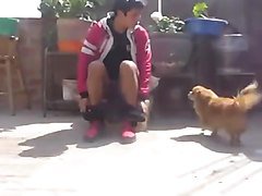 wanking on the terrace