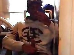 ebony dude jacking off