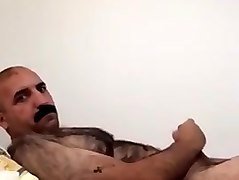moustached arab dad strokes his tool (no cums)