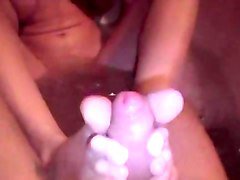 목욕 Footjob 