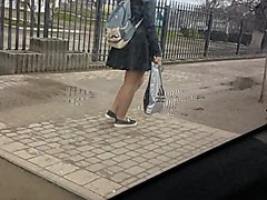 fleashcolor pantyhose upskirt