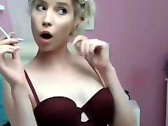 sweet babe smoking