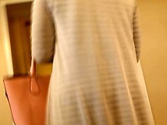 longer upskirt of blond milf