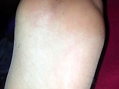 Дрочка Ногами Нейлон 