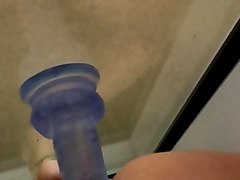 milf blows hubby while riding dildo